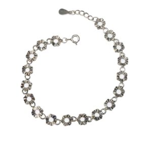 Pulsera Plata 925 Cadena de Flores
