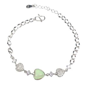 Pulsera Plata 925  Corazones