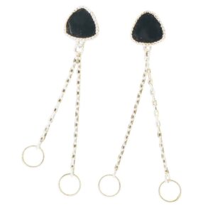 Aritos Triangulo Negro y Cadenas