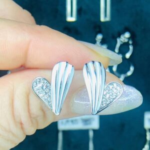 Aritos Plata Corazón