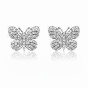 Aritos Plata Mariposa