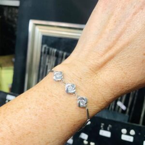Pulsera Plata 925   3 Rosas