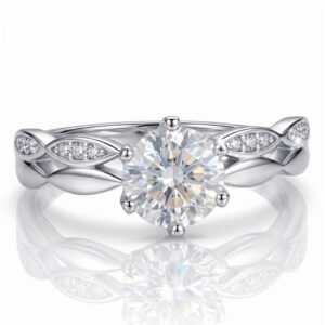 Anillo Plata 925 SolitarioTrenzado Ajustable