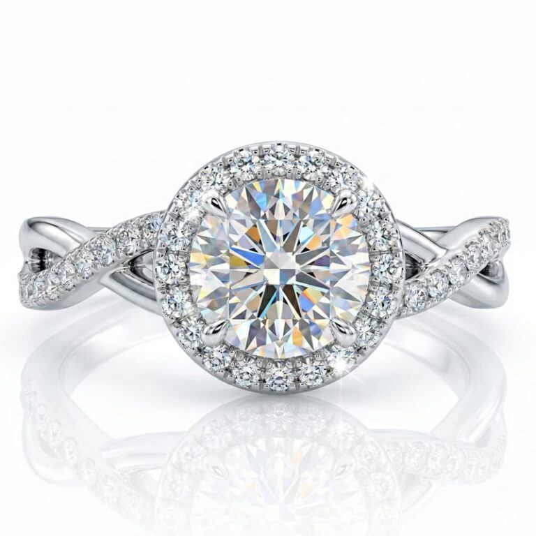 Anillo Plata 925 Circones Solitario Trenzado Ajustable