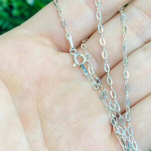Cadena Plata Eslabon Alargado 40 cms