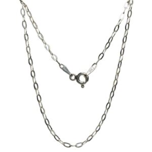 Cadena Plata Eslabon Alargado 40 cms