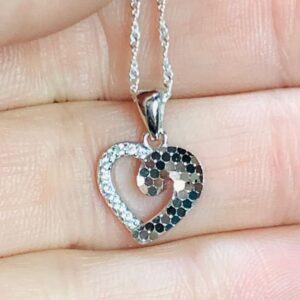 Dije Plata Corazón Calado Circones