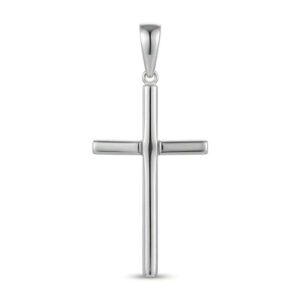 Dije Plata Cruz Lineas Puras