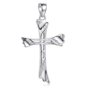 Dije Plata Cruz Alas Celestiales