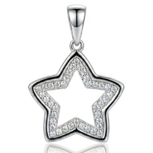Dije Plata Estrella Calada con Circones