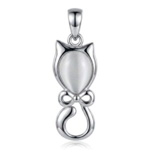 Dije Plata Silueta de Gato