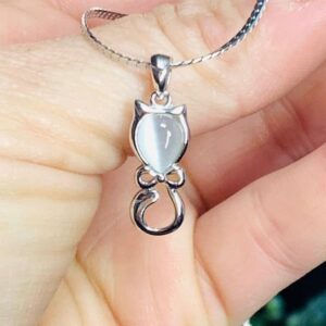 Dije Plata Silueta de Gato